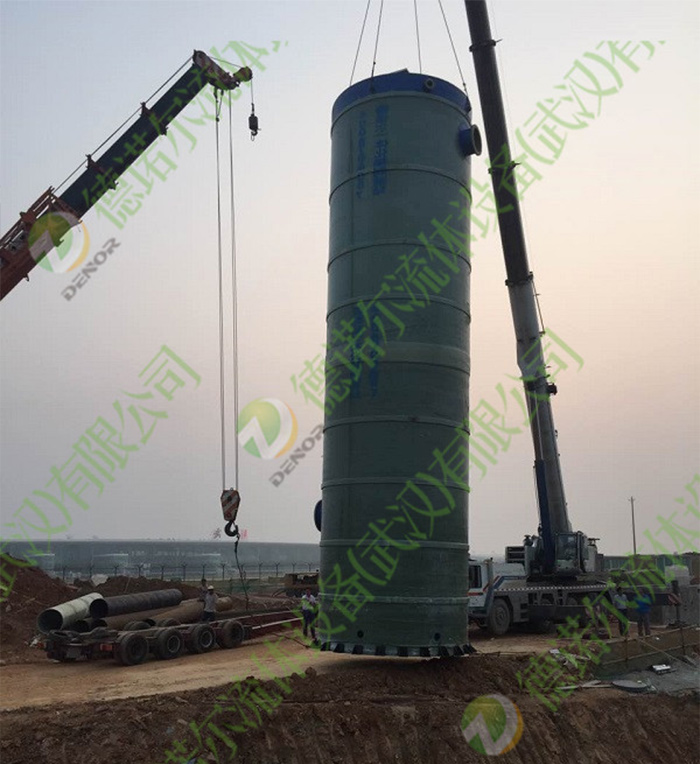 一體化預(yù)制泵站天河機(jī)場現(xiàn)場安裝圖